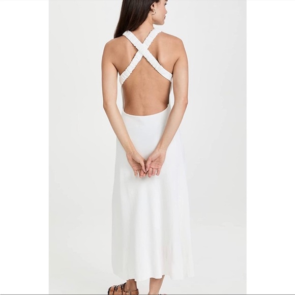 Moon River White dress midi small cross back - Picture 1 of 4